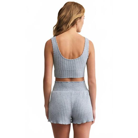 NEW Z SUPPLY zoe rib tank bra in light denim - Picture 4 of 4